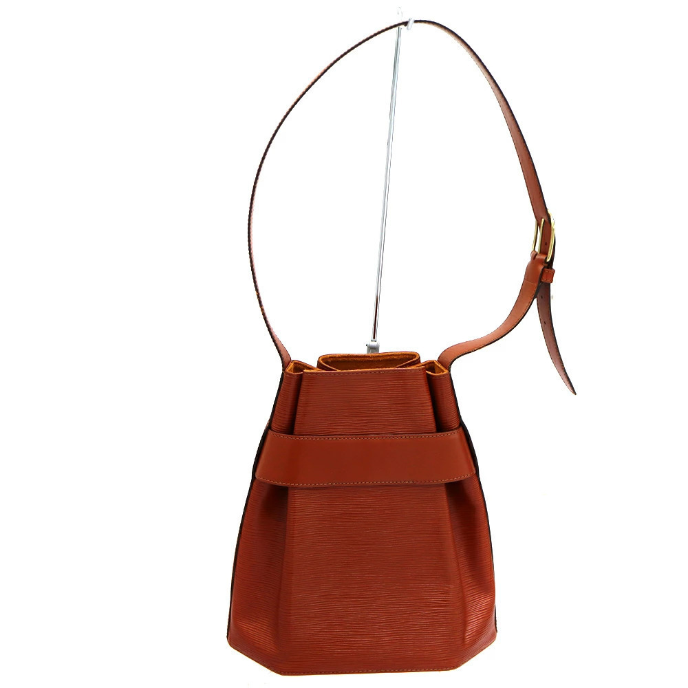 Louis Vuitton Bag Depaule Sac Leather Shoulder Brown Epi